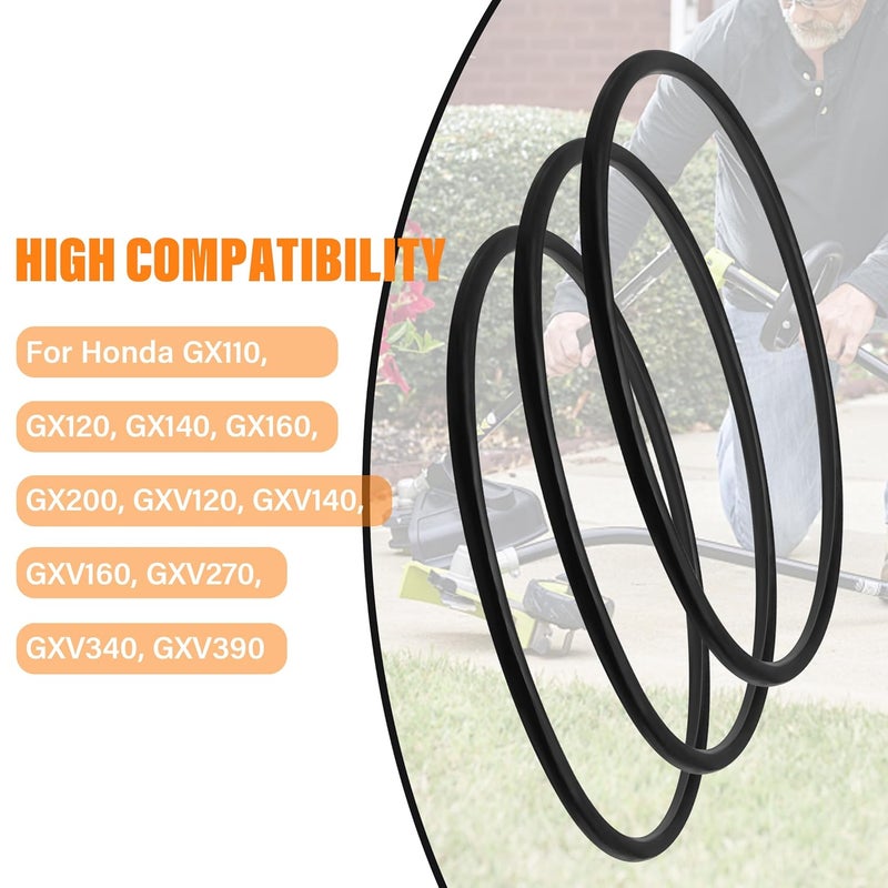 TorqueVance Seal O-Ring Float Bowl Gasket Replacement Lawn Mower Rings Carburetor Accessories 16010-ZE1-812 for GX120 GX140 GX160 GX200 GXV120 GXV140 GXV160, 10Pcs - Image 3